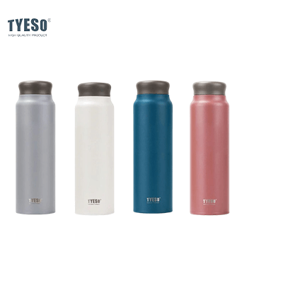 TYESO Light Weight Bottle 27oz in four colors showcasing its stylish design and functionality.