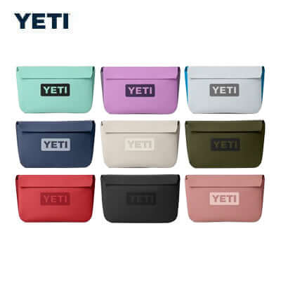 Yeti SideKick Dry® 3L Waterproof Gear Case in various colors layout with YETI branding.