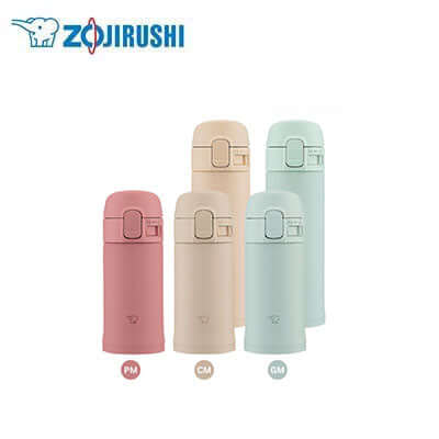 ZOJIRUSHI Stainless Thermal Flask SM-PD in various colors, perfect for corporate gifts and beverage insulation.