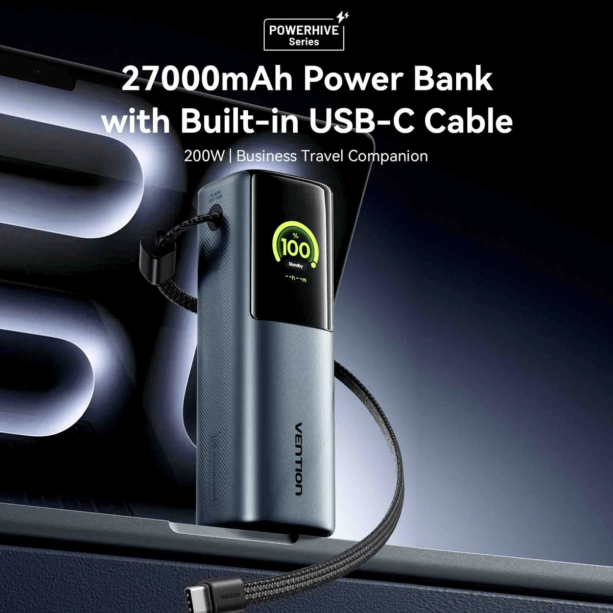 Vention 27000mAh Power Bank 200W