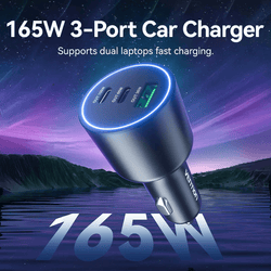 Vention 3 Ports USB C+C+A Car Charger