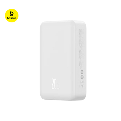 Baseus Magnetic Mini Power Bank 20000mAh 20W in a sleek design for corporate gift and efficient charging.