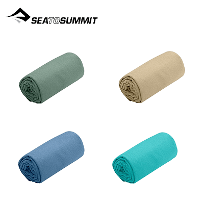 Sea To Summit Airlite Towel Medium, eco-friendly compact travel towel available in four colors.