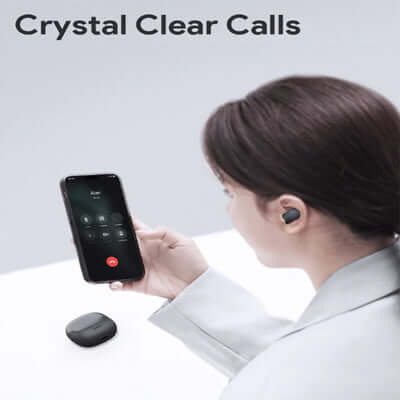 Aukey EP-M3A True Wireless Earbuds providing crystal clear calls and seamless connectivity with smartphone.