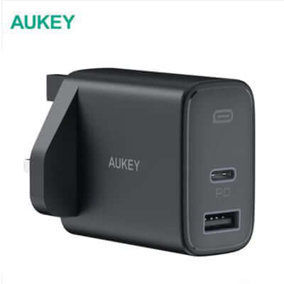 Aukey PA-F3S 32W Swift Series PD Dual USB-C & USB-A Wall Charger Corporate Gift Singapore