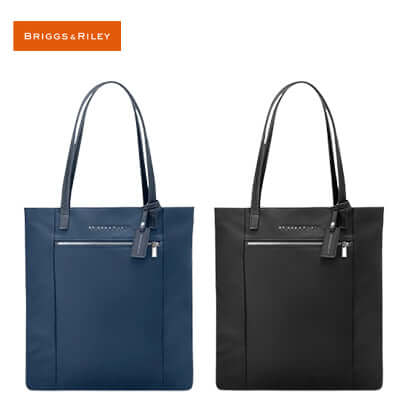 Briggs & Riley Rhapsody Vertical Tote Bag in navy and black, stylish corporate gift for daily use.