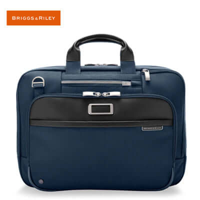 Briggs & Riley @Work Medium Expandable Brief blue corporate bag for modern professionals