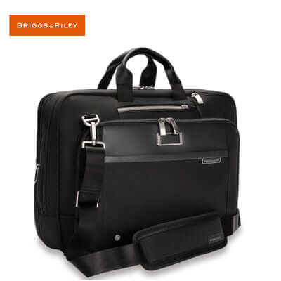 Briggs & Riley @Work Redux Large Expandable Brief with padded laptop sleeve and SpeedThru™ pocket for professionals.