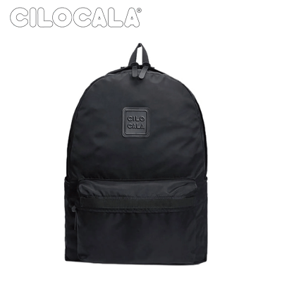 Cilocala Blacky Backpack Large in sleek black design with logo, perfect for corporate gifts and business use.