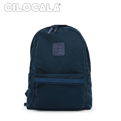Cilocala Match Logo Backpack Large in navy, stylish nylon backpack for everyday use, ideal corporate gift.