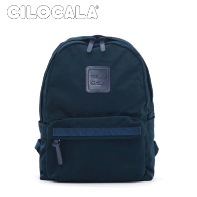Cilocala Match Logo Backpack Middle in navy, ideal corporate gift with spacious pockets for laptop and water bottle.
