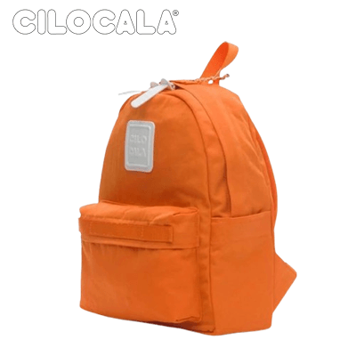 Cilocala Regular Backpack Small in vibrant orange color, ideal for everyday use and corporate gift.