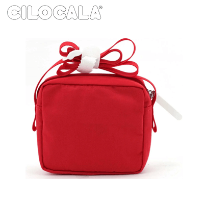 Cilocala Regular Mashikaku Shoulder Bag in red, perfect for corporate gift and everyday use.
