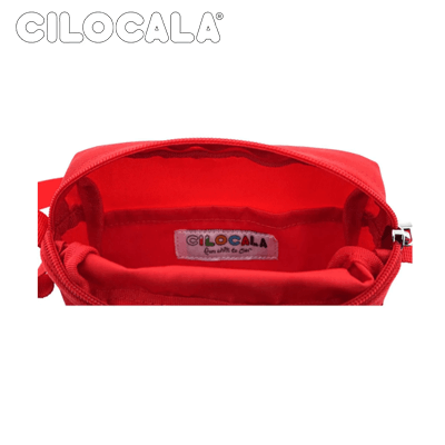 Interior view of the Cilocala Regular Mashikaku Shoulder Bag showcasing organized storage compartments.