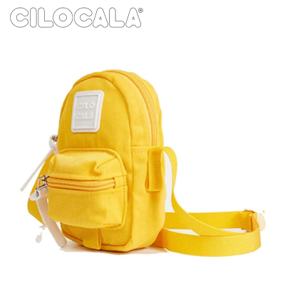 Cilocala Regular Packman Shoulder Bag in yellow, perfect as a stylish corporate gift for all ages.