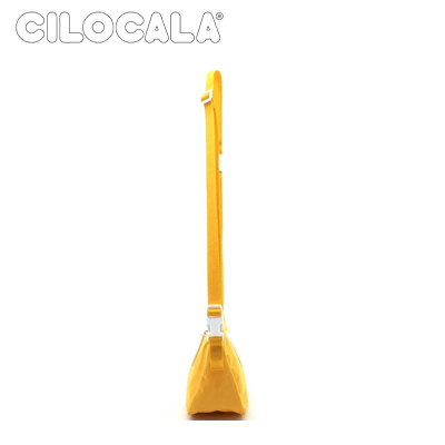Cilocala Regular Shin-Yoko Shoulder Bag side view in yellow, perfect for festivals and outings.