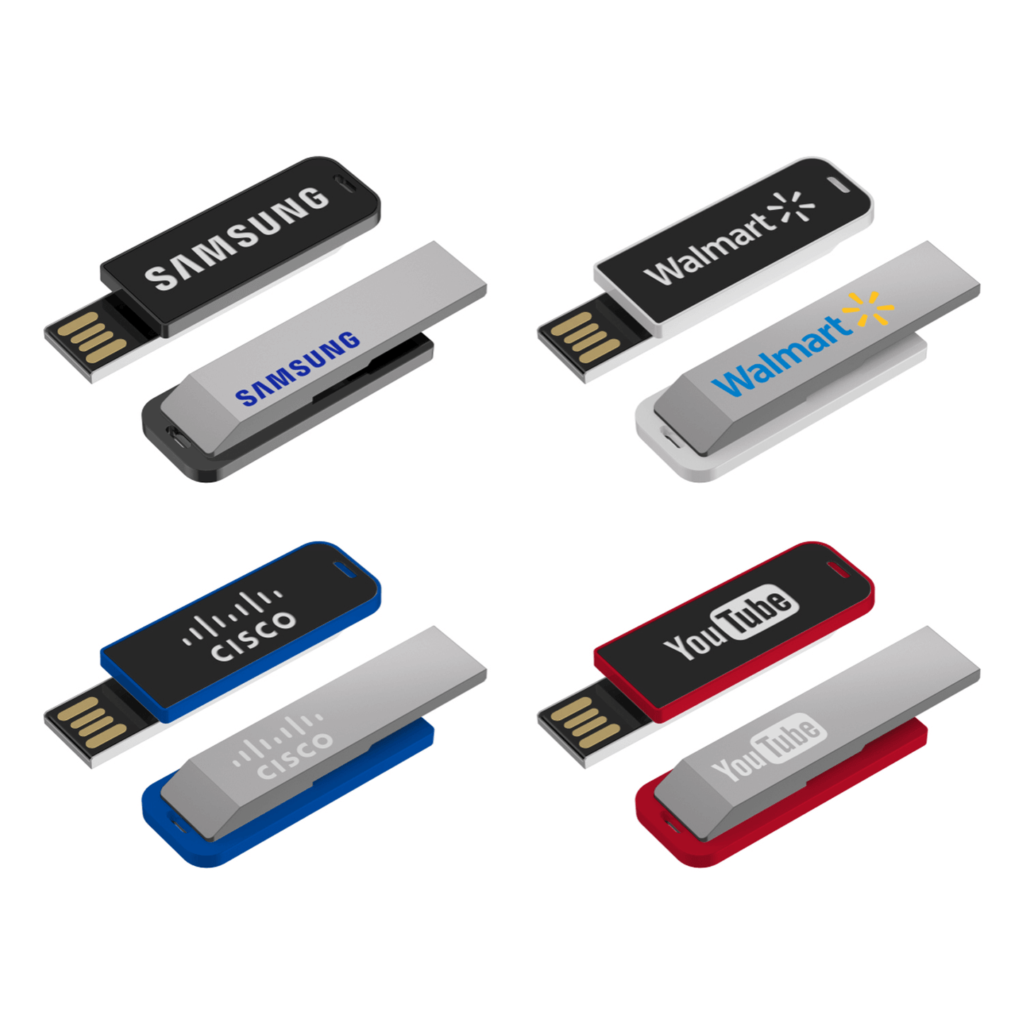 Clip On USB Flash Drive with LED Logo Corporate Gifts Singapore