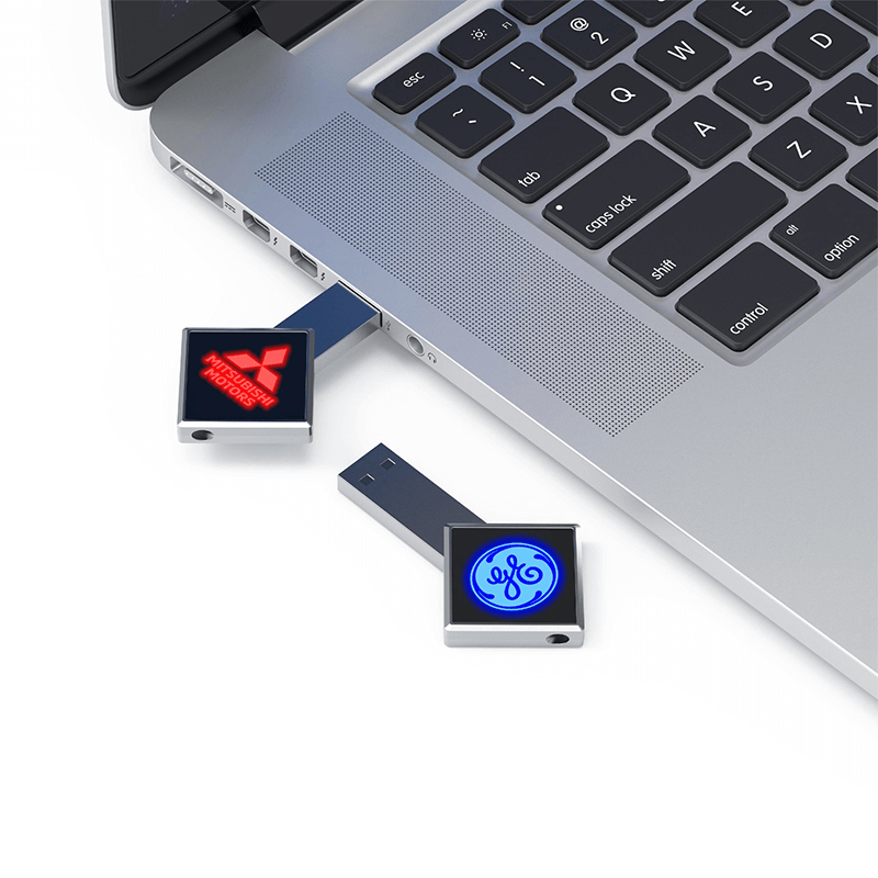 Diamond Shaped USB Flash Drive with LED Logo Corporate Gifts Singapore