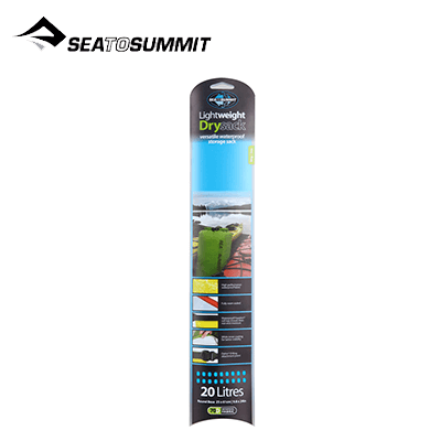 Sea To Summit Dry Sack 20 Litre-XL packaging with lightweight storage details for outdoor adventures.