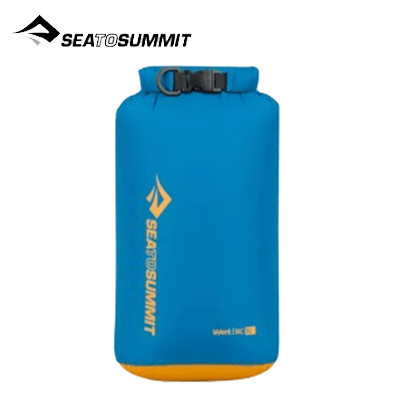 Sea To Summit Evac Dry Bag 5L in blue, designed for waterproof storage of compressible gear.
