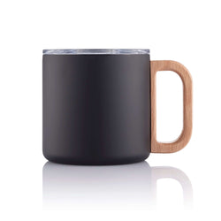 Vacuum Mug With Beech Wood Handle with Lid Corporate Gifts Singapore