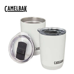 Camelbak Horizon Rocks Vacuum Tumbler 350ml in white with lid, perfect for corporate gifts in Singapore.