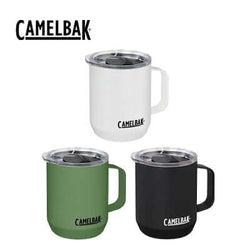 Camelbak Horizon Vacuum Camp Mug in white, green, and black for outdoor adventures, Corporate Gift Singapore