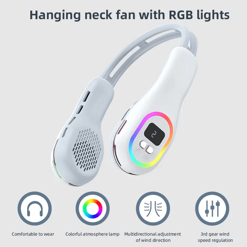 Neck Fan with Digital Display Corporate Gifts Singapore