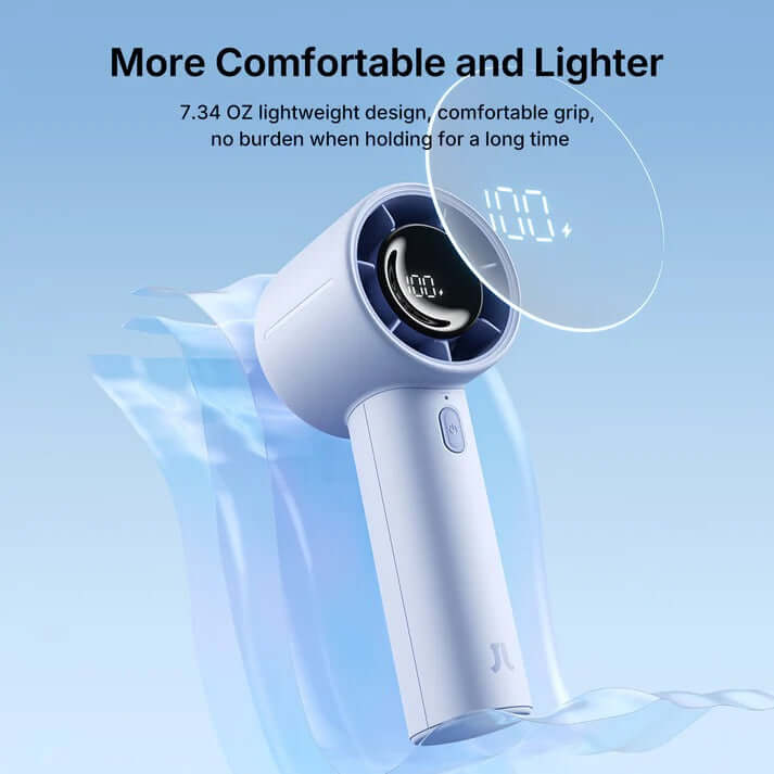 JisuLife Handheld Fan Life10S lightweight design with comfortable grip for easy use and efficient cooling.