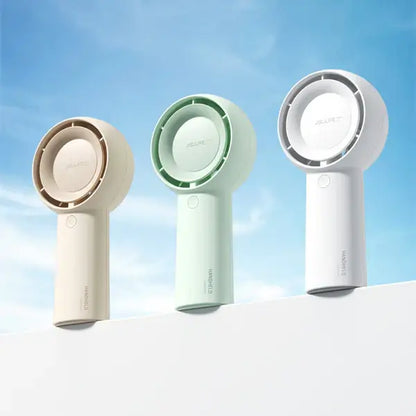JisuLife Handheld Fan Life5 Plus in three colors against a blue sky, ideal for corporate gift Singapore.