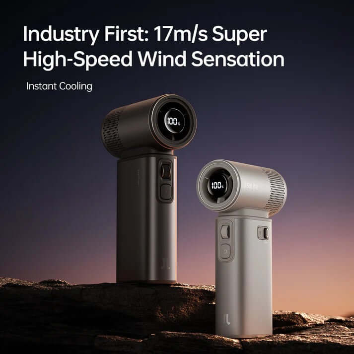 JisuLife Handheld Fan Ultra2 showcasing industry first 17m/s super high-speed wind sensation for instant cooling