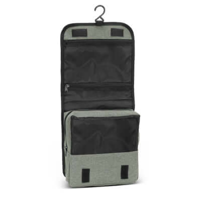 Knox Toiletry Bag with multiple storage compartments and a stylish two-tone design, ideal for travel and corporate gift.