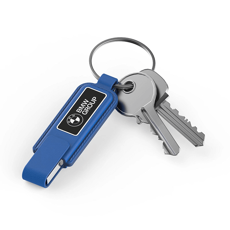 Leather Swivel USB Flash Drive with LED Logo Corporate Gifts Singapore