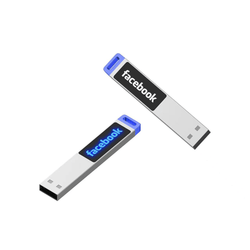 Metal USB Flash Drive with LED Light and Logo Corporate Gifts Singapore