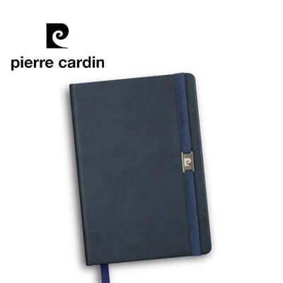 Pierre Cardin Nouvelle Notebook, stylish corporate gift with durable PU cover and elastic band closure.