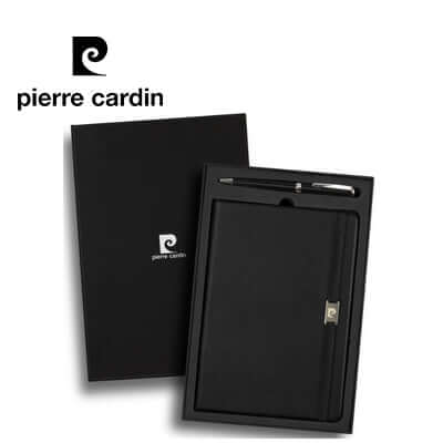 Pierre Cardin Nouvelle Notebook and Pen Gift Set in elegant packaging, ideal corporate gift.