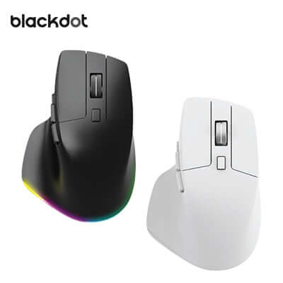 Blackdot Rechargeable Office & Gaming Silent Dual Mode Wireless Ergonomic Mouse with RGB Backlit Corporate Gifts Singapore