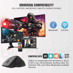 Blackdot Rechargeable Office & Gaming Silent Dual Mode Wireless Ergonomic Mouse with RGB Backlit Corporate Gifts Singapore