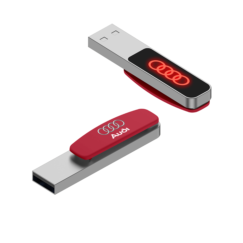 Oval Clip On USB Flash Drive with LED Logo Corporate Gifts Singapore