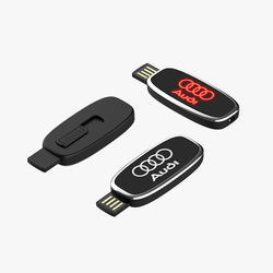 Oval Slider USB Flash Drive with Strap and LED Logo Corporate Gifts Singapore