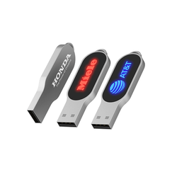 Oval Shaped USB Flash Drive with LED Logo Corporate Gifts Singapore