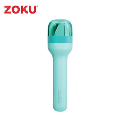 Zoku Pocket Utensil Set displayed in a vibrant color, ideal for eco-friendly dining on the go.
