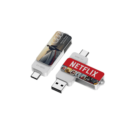 Rectangular Swivel OTG USB Drive with Triangular Loop (Android) Corporate Gifts Singapore