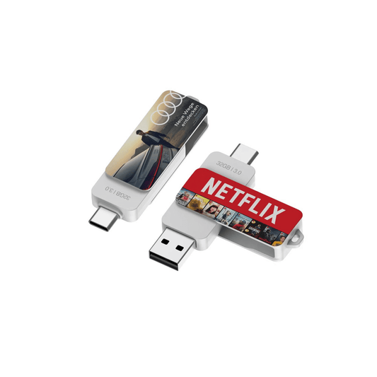 Rectangular Swivel OTG USB Drive with Triangular Loop (Android) Corporate Gifts Singapore