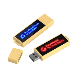 Rectangular Wooden USB Flash Drive with LED Logo Corporate Gifts Singapore