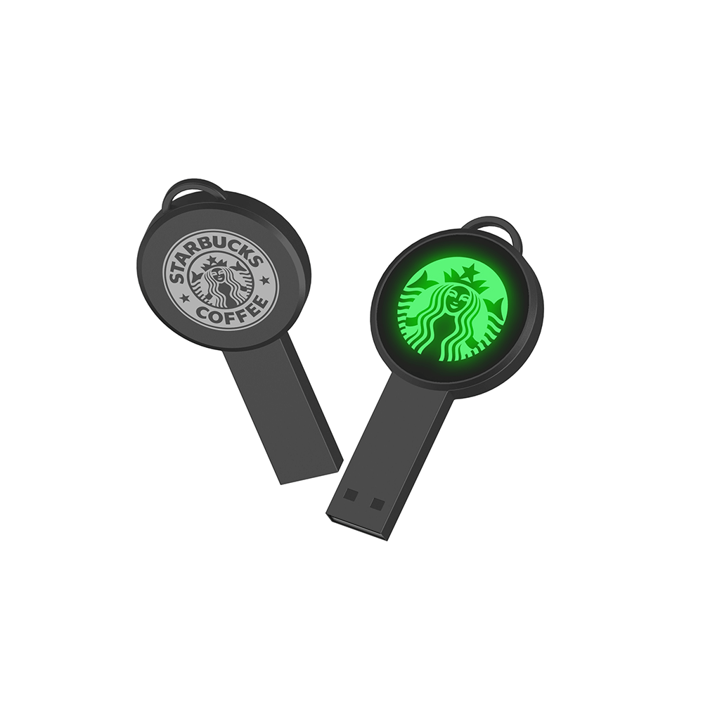Round Shaped USB Flash Drive LED Logo Corporate Gifts Singapore