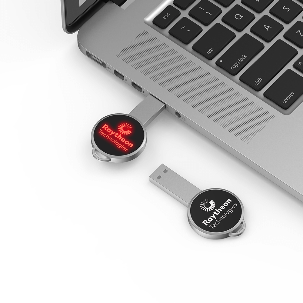 Round Shaped USB Flash Drive LED Logo Corporate Gifts Singapore