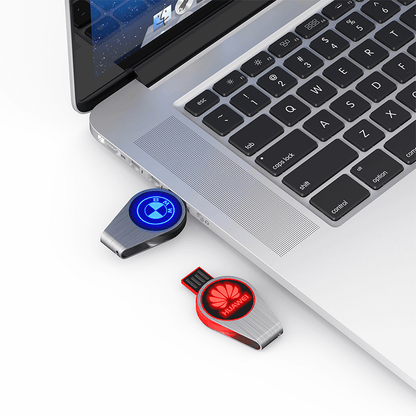 Round Swivel USB Flash Drive with LED Logo Corporate Gifts Singapore
