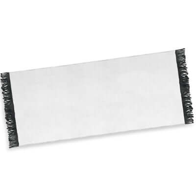 Santorini Beach Towel featuring elegant black tassels and ample space for lounging at the beach.
