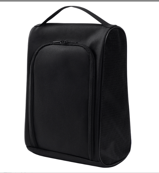 Polyester Shoe Bag black with a durable design, ideal for storing and protecting shoes during travel or at home.